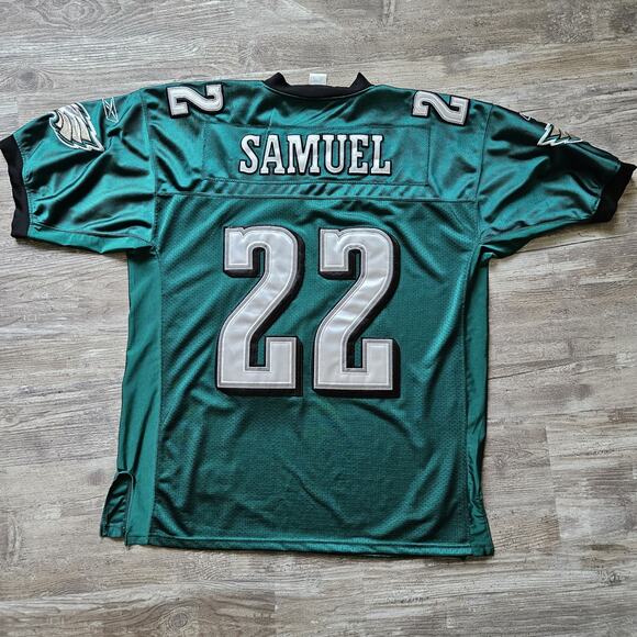 Philadelphia Eagles Asante Samuel #22 Stitched Jersey Reebok On Field Sz 52 Vtg